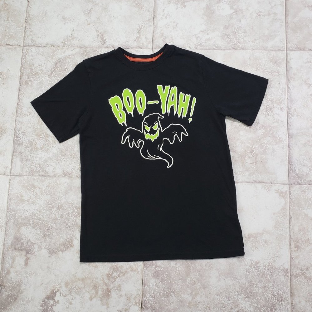 Boo Yah Ghost Halloween Graphic Print T Shirt Youth XL 14/ 16 Way to Celebrate